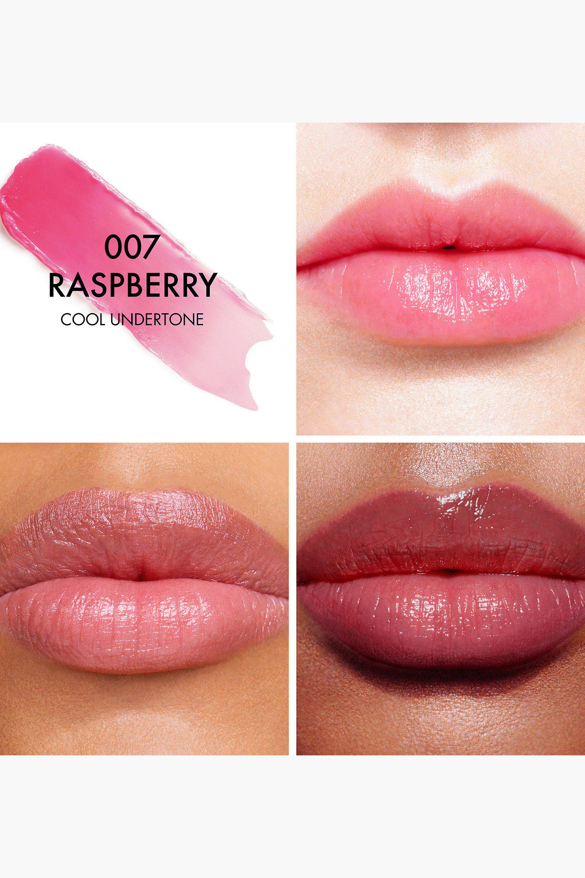 Dior Addict Lip Glow 007 Raspberry cool undertone
