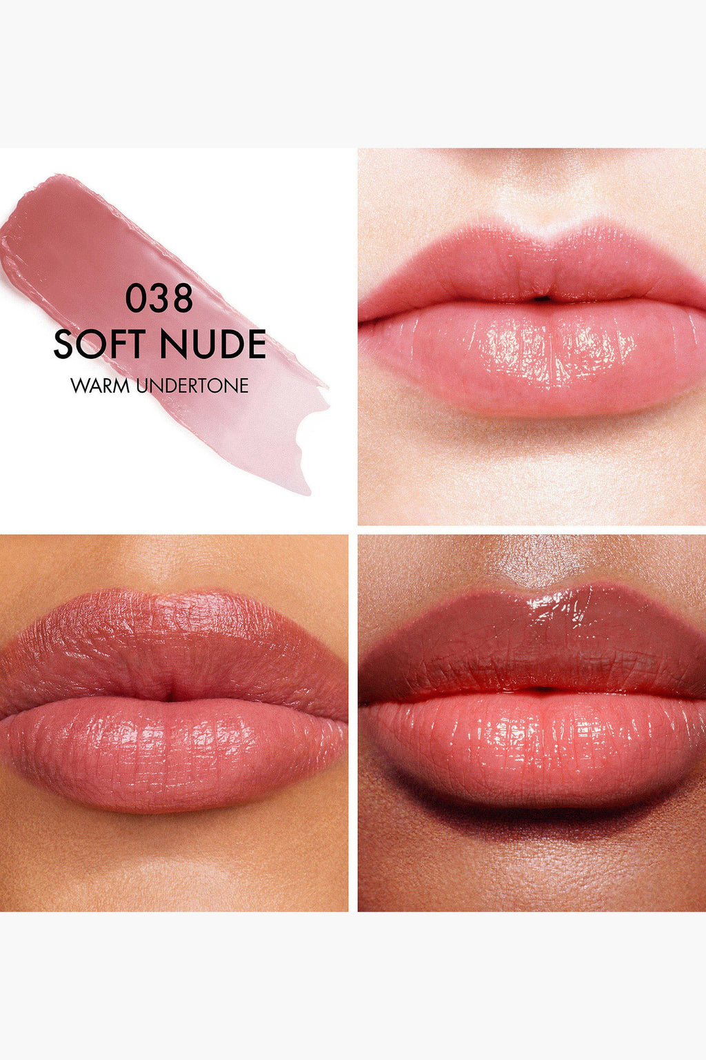 Dior Addict Lip Glow 038 Soft Nude warm undertone